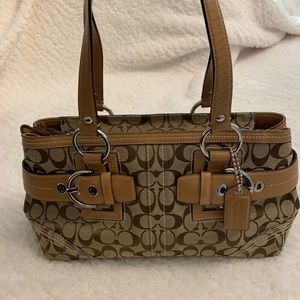 Coach Fabric and leather handbag